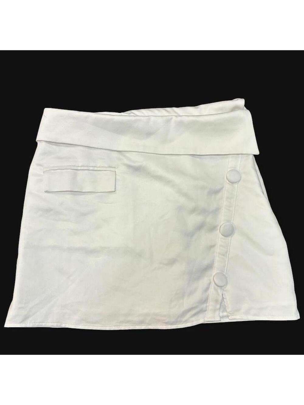 Forever 21 Women's White and Cream Skirt